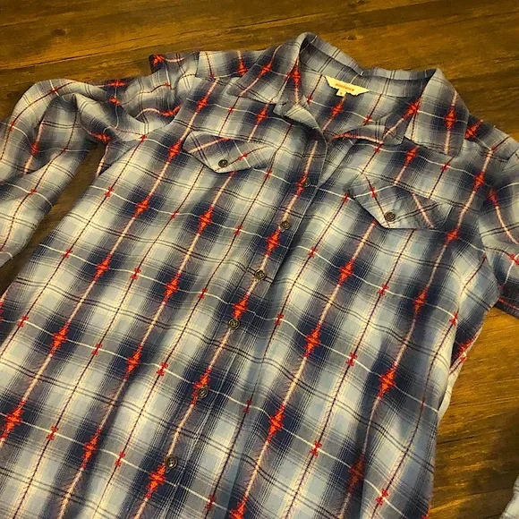 Sundance southwestern style Aztec plaid button up size S - Picture 12 of 12